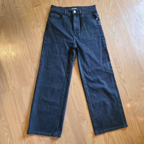 DL 1961 DL VINTAGE HEPBURN WIDE LEG HIGH RISE VINTAGE JEANS CROPPED STRETCH 27 - Picture 2 of 10